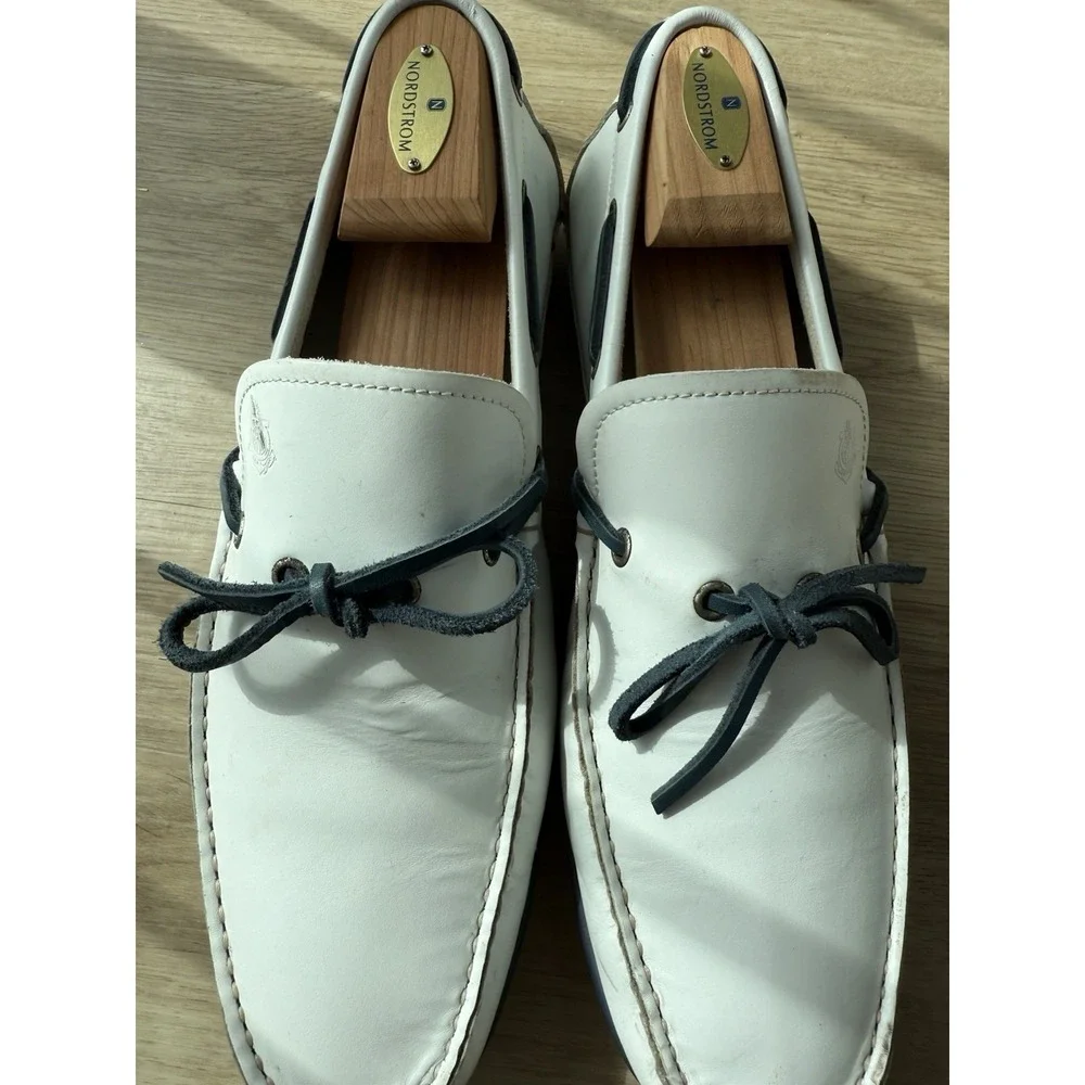 Salvatore Ferragamo Men's Shoes White‎ Blue Size 9.5 US with No box